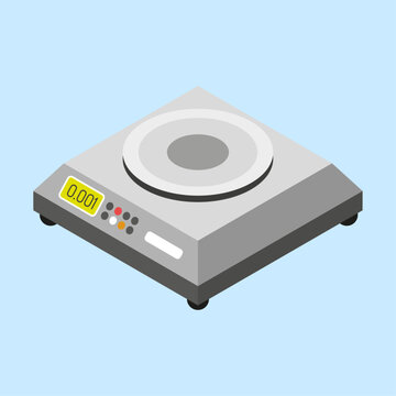 recommend clip art: Vector digital weighing scale on a white background