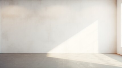 Empty room background image Playing with light and shadow from the sun's rays For writing text and using as illustrations for architectural works.