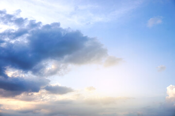 Obraz premium Blue sky with clouds background, Beautiful Amazing shape2