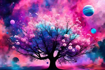 background with tree