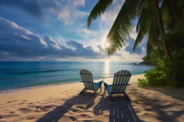 Gordijnen chairs on the beach © Maizal