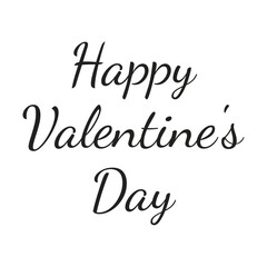 vector hand drawn minimal valentine's day lettering card