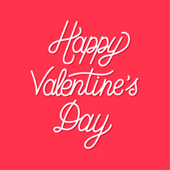 Vector happy valentines day lettering concept