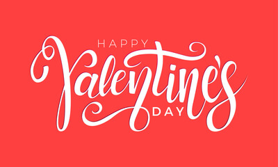 Vector happy valentines day lettering message