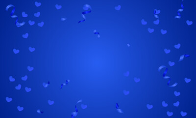 Vector valentines day background with hearts blue ribbons design