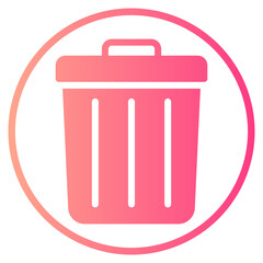 trash gradient icon