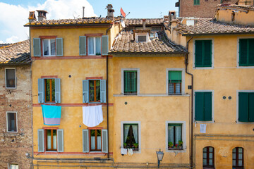 Naklejka premium Buildings in Old Town of Siena - Italy