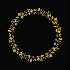 Vector luxury vintage golden baroque ornament