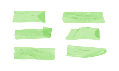 Vector tape collection on white background