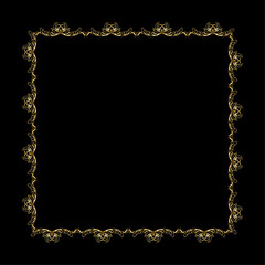 Vector elegant background with a decorative gold border