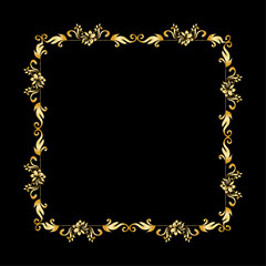 Vector elegant background with a decorative gold border