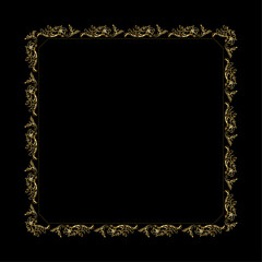 Vector elegant background with a decorative gold border