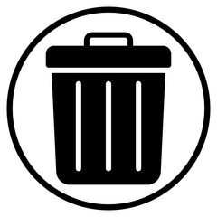 trash glyph icon