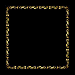 Vector elegant background with a decorative gold border