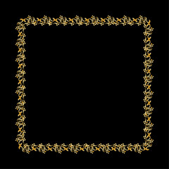 Vector elegant background with a decorative gold border
