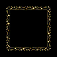 Vector elegant background with a decorative gold border