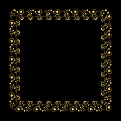 Vector elegant background with a decorative gold border