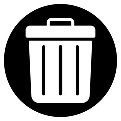 trash glyph icon