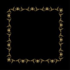 Vector elegant background with a decorative gold border