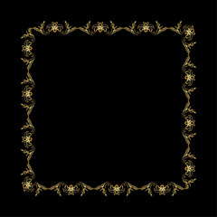 Vector elegant background with a decorative gold border
