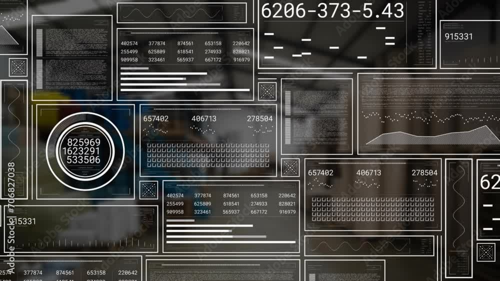 Poster animation of data processing over warehouse