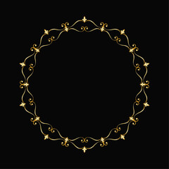 Vector elegant background with a decorative gold frame