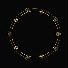 Vector elegant background with a decorative gold frame