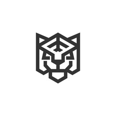 tiger mascot vector logo design