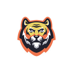tiger mascot vector logo design