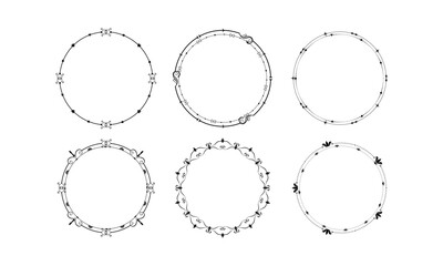 Vector elegant round frame collections border