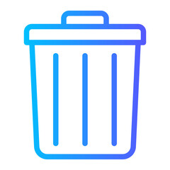 trash gradient icon
