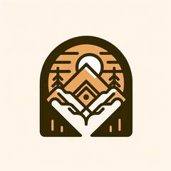 Minimalist Community Service Center Logo Design
