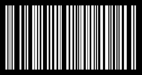 Barcode Icon. Almost black barcode for scanning to check product prices Isolated on transparent background. Trendy vector illustration buy market mark symbol for website design and mobile app.