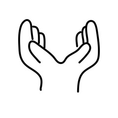 Hands Line Icon