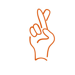 Hand gestures line icon