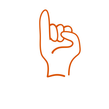 Hand gestures line icon