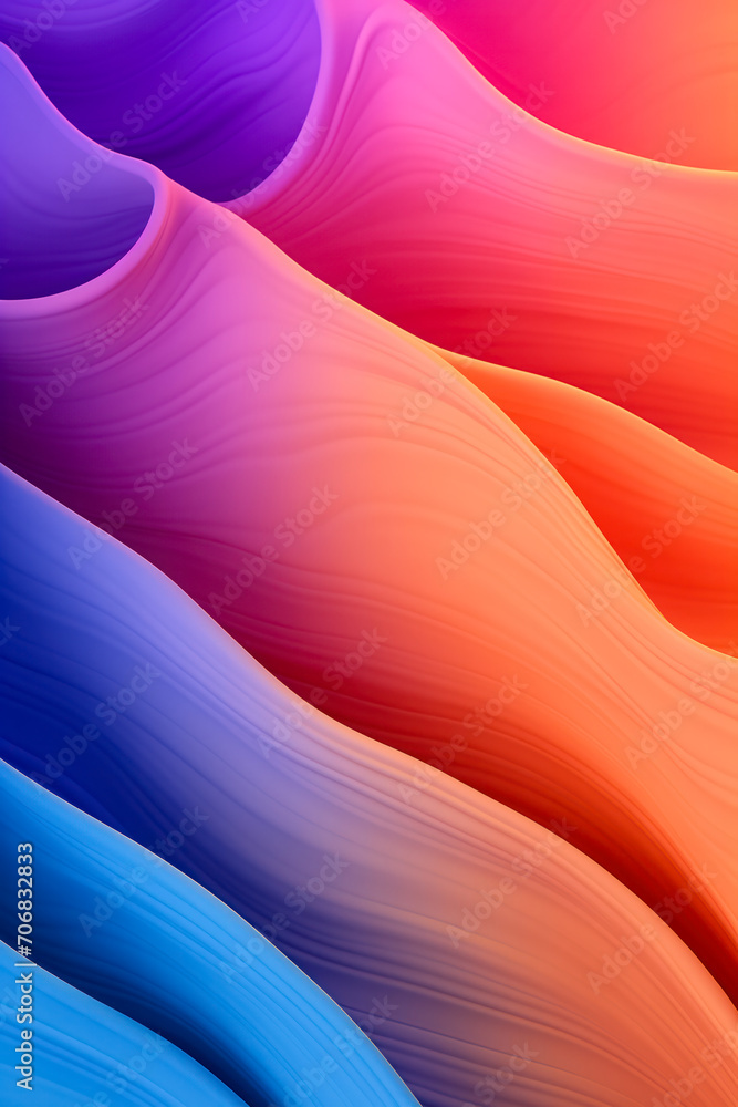 Canvas Prints colorful gradient wavy abstract background