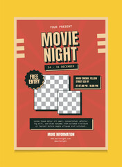 Retro Movie Festival Event Poster