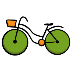 Bicycle - colored hand drawn icon