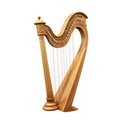 Harp isolated on transparent background