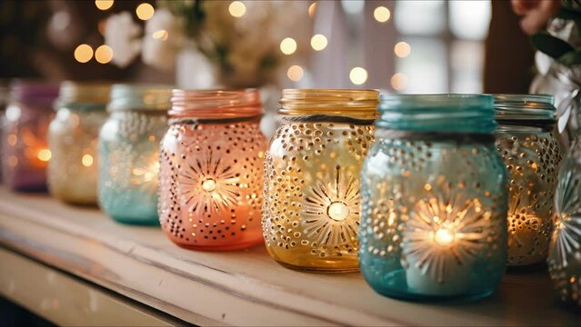 Detailed shot of a DIY upcycled project, demonstrating creative ways to repurpose old items.