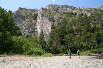 rocky mountains Muradymovsky gorge in the Republic of Bashkortostan in the Southern Urals