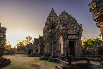Phanomrung Historical Park, the old sand stone castle in Burirum province, Thailand