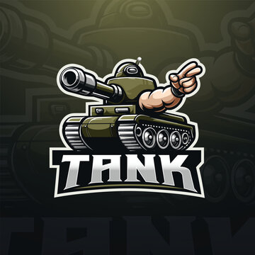 tank mascot esport logo design