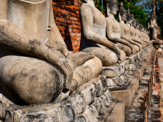 Buddha statues in Ayutthaya, Thailand.