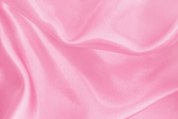 Pink fabric cloth texture for background and design art work, beautiful crumpled pattern of silk or...