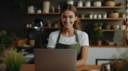 Enterprising young girl looking at camera