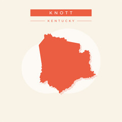 Vector illustration vector of Knott map Kentucky
