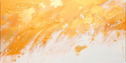 Gold brush stroke. Abstract oil paint texture background, pattern of gold brush strokes. Golden...