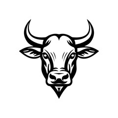 simple cow head logo